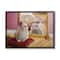Stupell Industries Some Bunny Loves You Adorable Rabbit in Mirror in Black Frame Wall Art